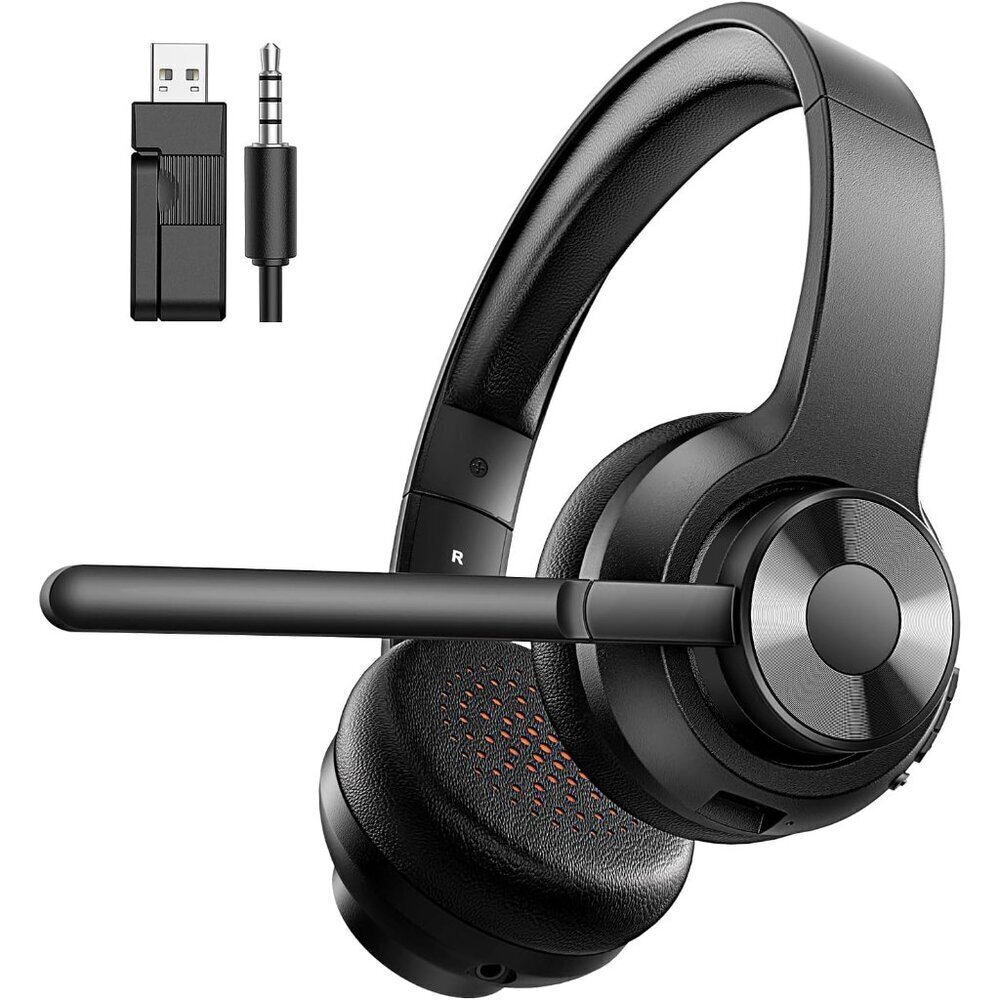 Wireless Headset with Mic for Work, Bluetooth 5.4 Office Headset with AI Noise C